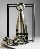 Burberry Giant Check 3-Ply Cashmere Scarf - Ivory
