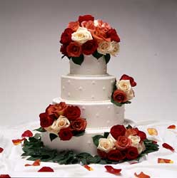 flower Cake Wedding Flowers  13 Red durban crowns With Decorated