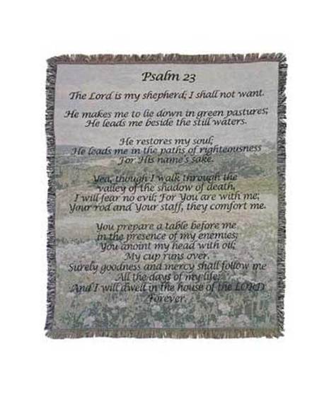 23rd Psalm Tapestry Throw Blanket