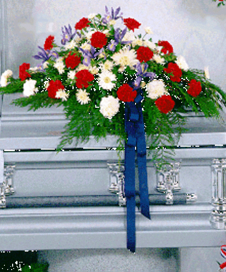 A Patriotic Casket Spray