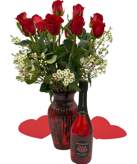 Romantic Code Red Bouquet - Adrian Durban's Exclusive