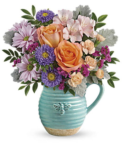 Busy Bee Pitcher Bouquet