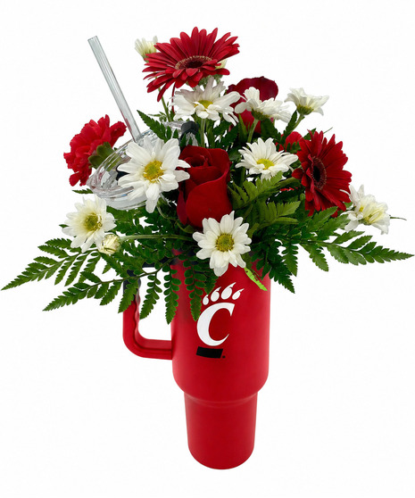 Adrian Durban's University Of Cincinnati  Large Tumbler Bouquet