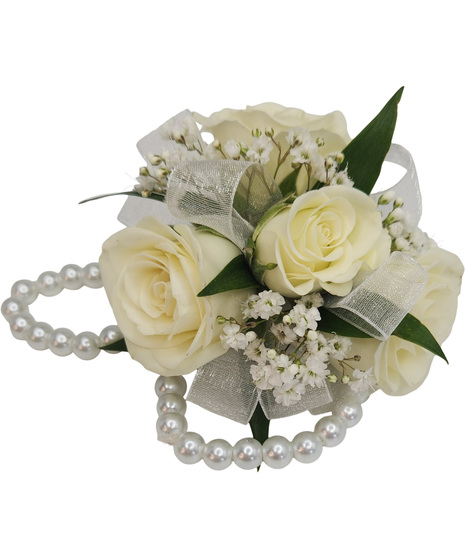 Wrist Corsage with Pearl Bracelet
