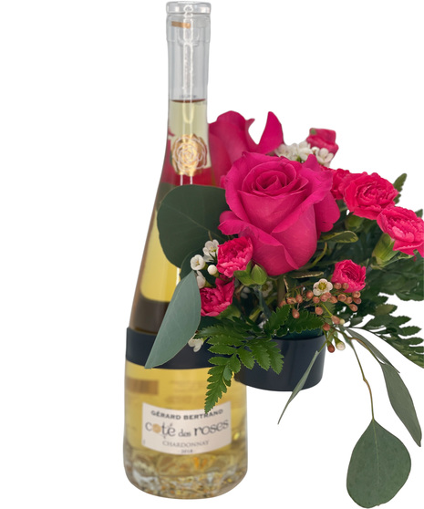roses with rose wine