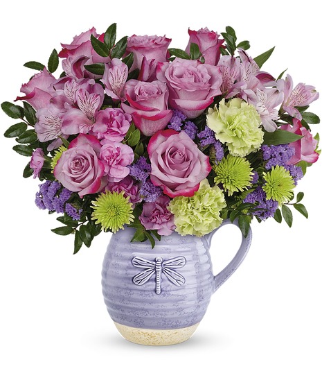 Dragonfly Pitcher Bouquet