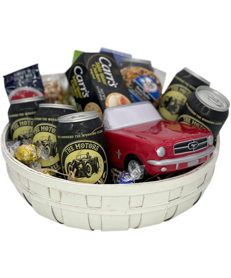 American Craft Beer Gift Basket with '65 Ford Mustang Classic