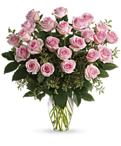 Pink Premium Long Stem Roses  - Choose 1 dozen or 2 dozen!