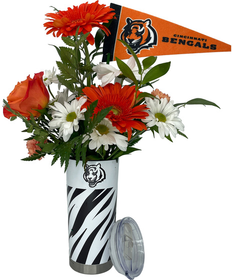 cheerful flowers in keepsake Bengal Tumbler