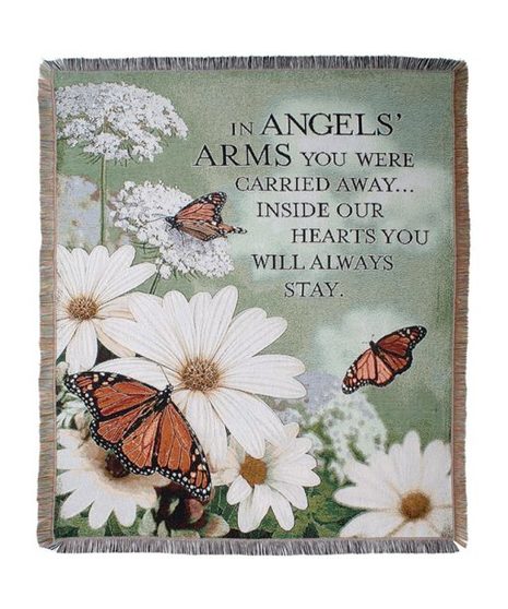In Angels' Arms Tapestry Throw