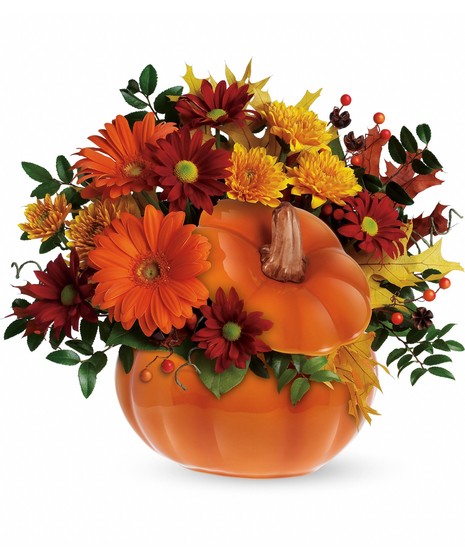 Autumn Pumpkin Floral Bouquet - Same-day Delivery Cincinnati