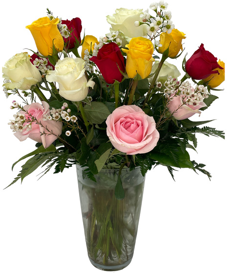 Rainbow of Roses Bouquet by Adrian Durban - choose 12 or 24 Adrian Durban Signature Roses!