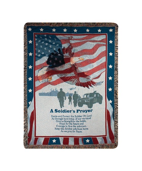 A Soldier's Prayer Throw Blanket