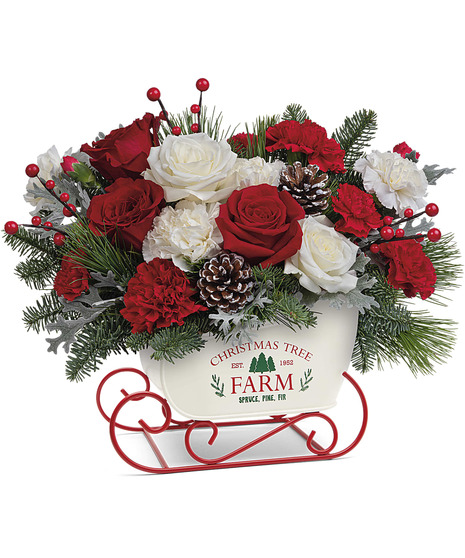 Christmas Tree Farm Sleigh Bouquet