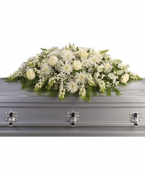 White Casket Spray