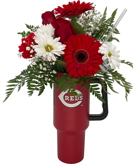 Adrian Durban's Cincinnati Reds Large Tumbler Bouquet - 40oz Powder Coat Keepsake Tumbler